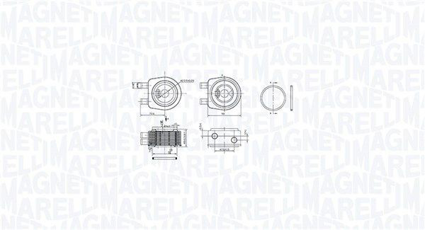 350300001900 Magneti Marelli Radiador de aceite debajo del filtro